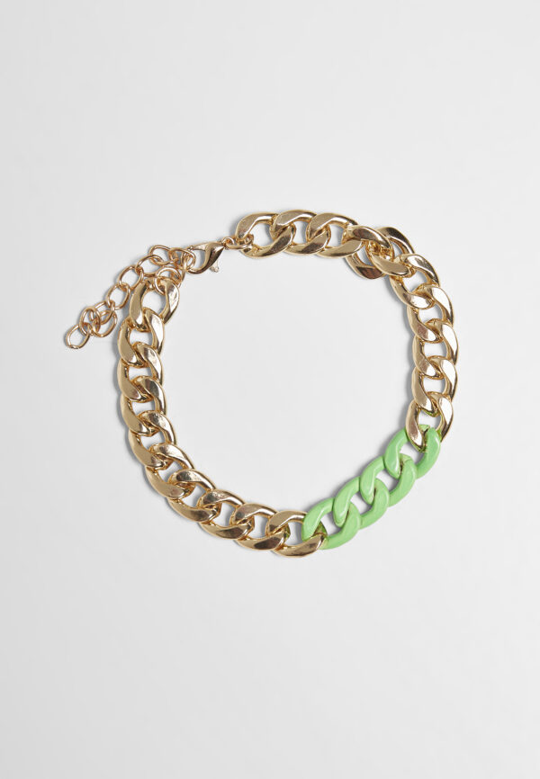 Colorful Base Bracelet - Gold Color/Neon Green