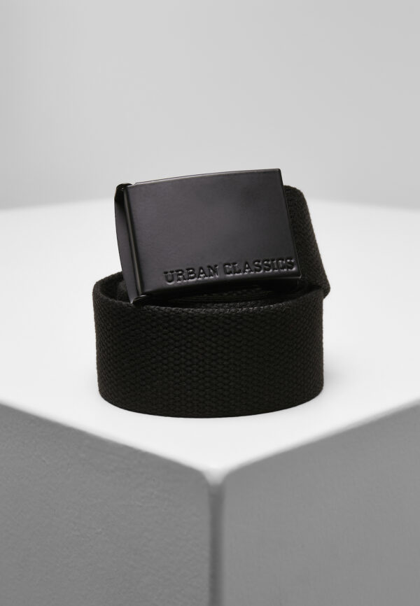 Colorful canvas belt with buckle black