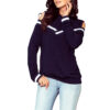 Comfortable blouse with off-the-shoulders and Numoco ribbing