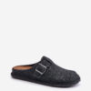 Comfortable men's slippers with Inblu buckle graphite