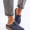 Comfortable women's slippers with Inblu buckle ED000019 blue