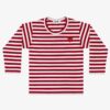 Comme des Garçons PLAY Kids Red Emblem Knit T-Shirt Red 6-alacsony-ár