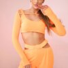 Complete with blouse top orange neon