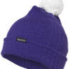 Contrasting Bobble Pur/wht beanie