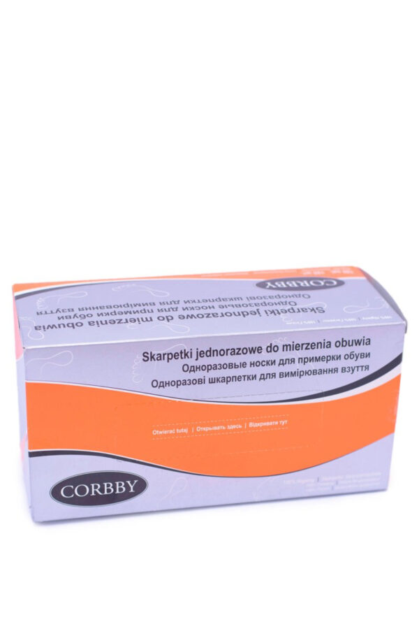 Corbby Skarpetki jednorazowe do mierzenia obuwia 120 sztuk Corbb