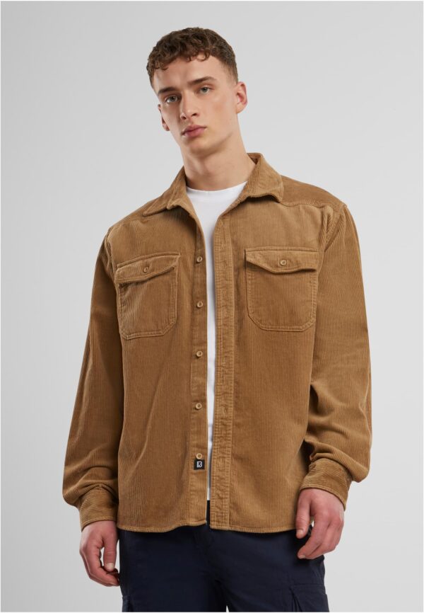 Corduroy Classic Long Sleeve Camel Shirt