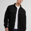Corduroy classic long-sleeved shirt black