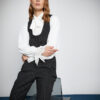 Cotton Melis Ağazat X - U-nyakú gombos crop blézer mellény