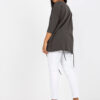 Cotton blouse in khaki size plus