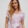 Cotton blouse with glossy print