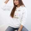 Cotton ecru hoodie