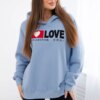 Cotton insulated hoodie in blue