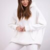 Cotton set insulated sweatshirt + leggings ecru