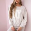 Cotton set sweatshirt + leggings beige melange