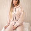 Cotton set sweatshirt + pants dark beige