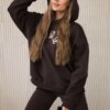 Cotton set with embroidered Paradise brown inscription