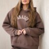 Cotton set with embroidered Paradise mocca inscription
