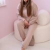 Cotton set with light beige print
