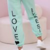 Cotton set with mint print