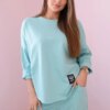Cotton sweatshirt trouser set mint