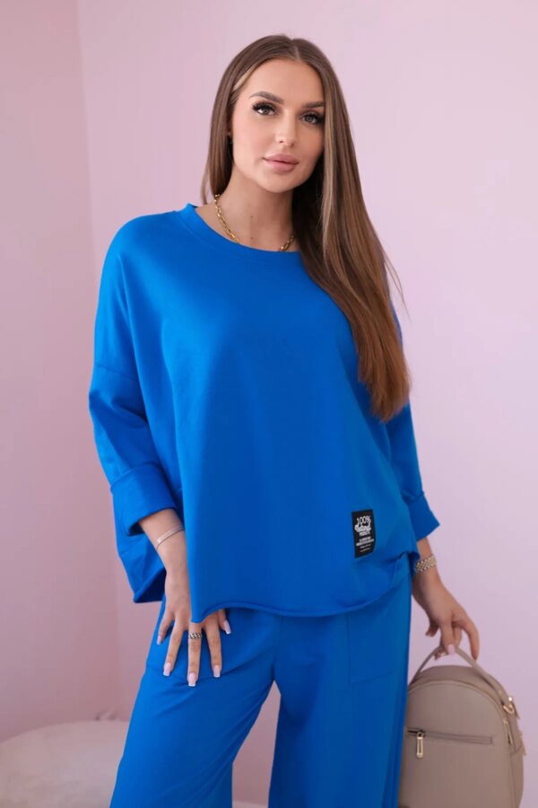 Cotton tracksuit cornflower blue