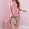 Cotton tracksuit dark pink