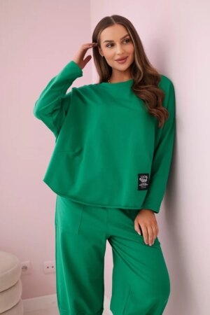 Cotton tracksuit green