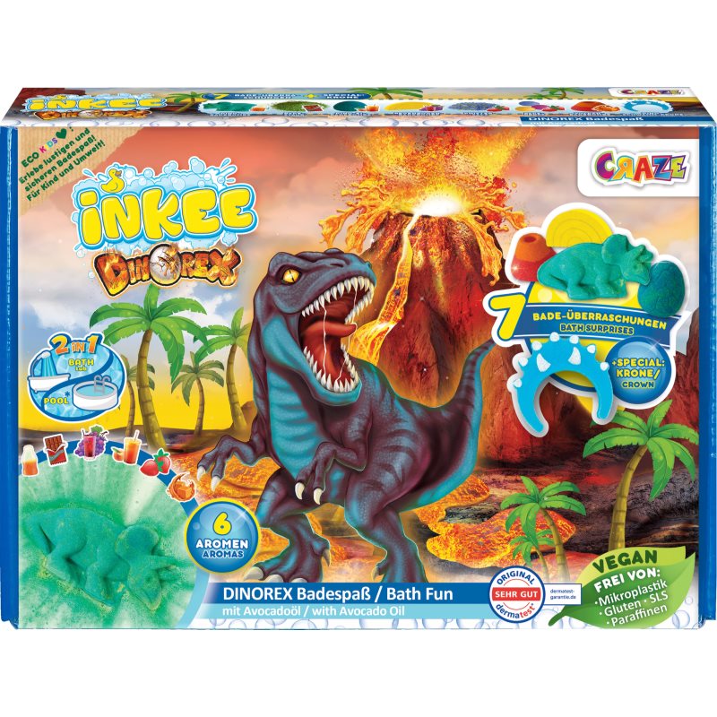 Craze INKEE Dino szett fürdőbe gyermekeknek