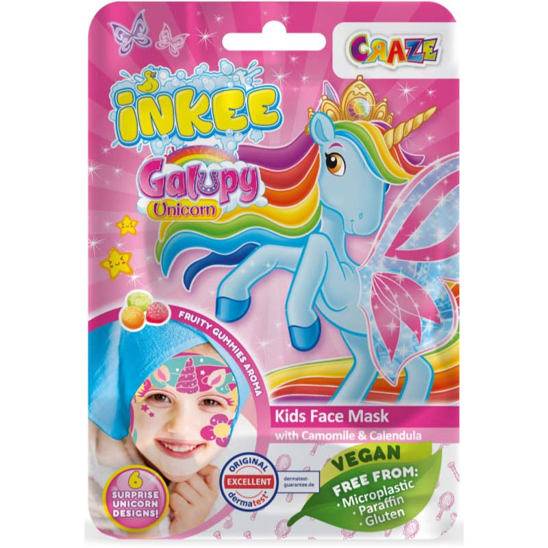 Craze INKEE Unicorn arcmaszk gyermekeknek 5y+ 1 db-Ár