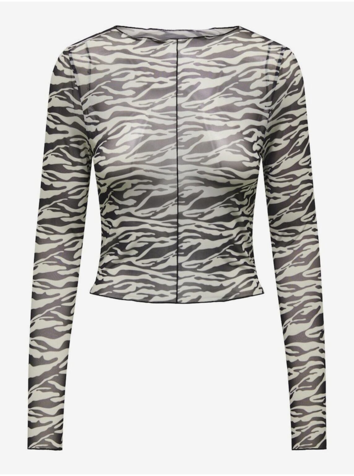 Cream-Black Women's Patterned Top ONLY Llamas - Women