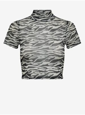 Cream-Black Women's Patterned Top ONLY Llamas - Women