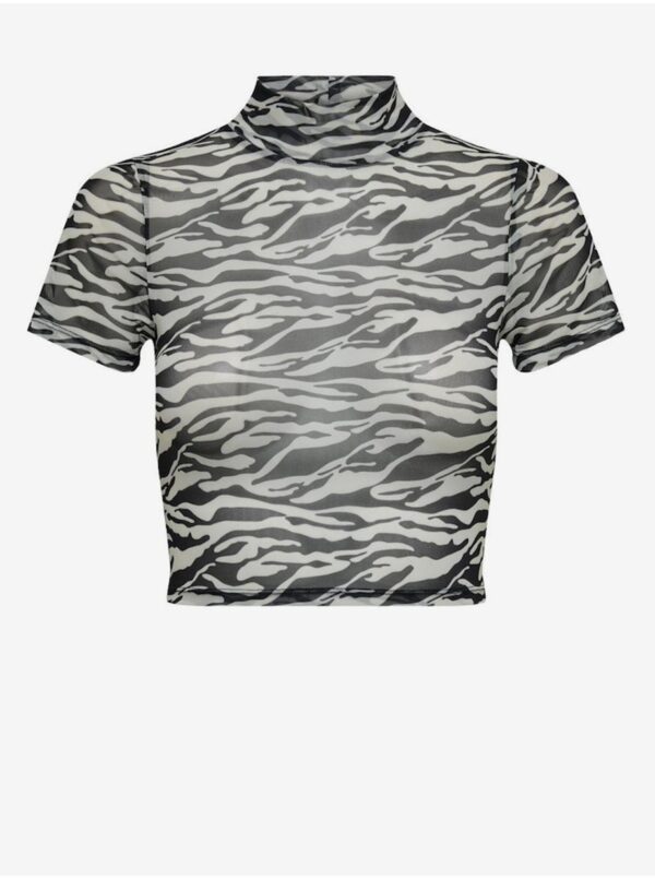 Cream-Black Women's Patterned Top ONLY Llamas - Women