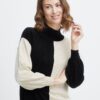 Cream-Black Womens Sweater Fransa - Women