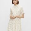 Cream Floral Shirt Dress Pieces Thea - Women