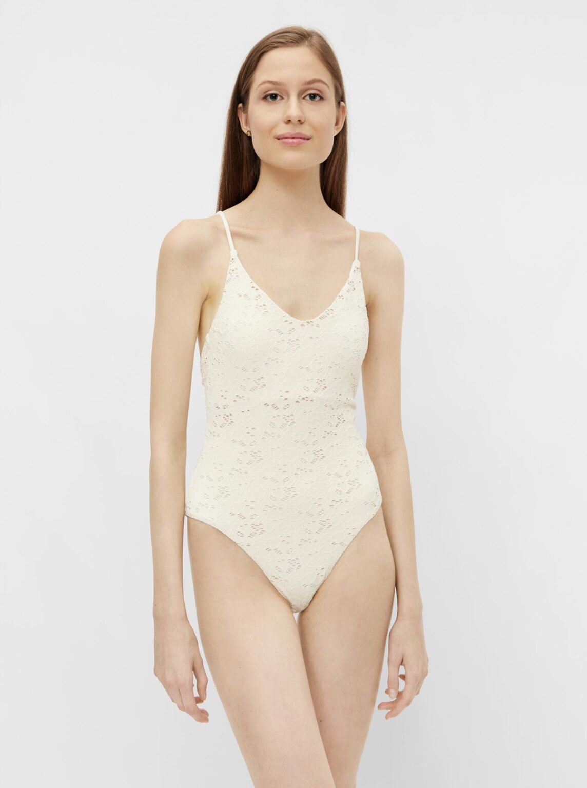 Cream Lace One-Piece Swimsuit Pieces Greta - Women