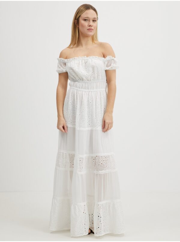 Cream Women Patterned Maxi-Dresses Guess Zena - Women