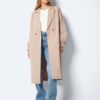 Cream Women's Coat Noisy May Soffy - Women
