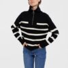 Cream-black striped sweater VERO MODA Saba - Women's