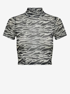 Cream-black women's patterned top ONLY Llamas