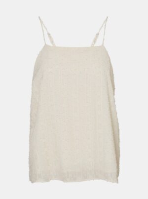 Cream lace top VERO MODA Lykke