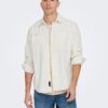 Cream men's corduroy outer shirt ONLY & SONS Alp - Men's