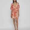 Cream-orange women's patterned dress VILA Dogma - Women's