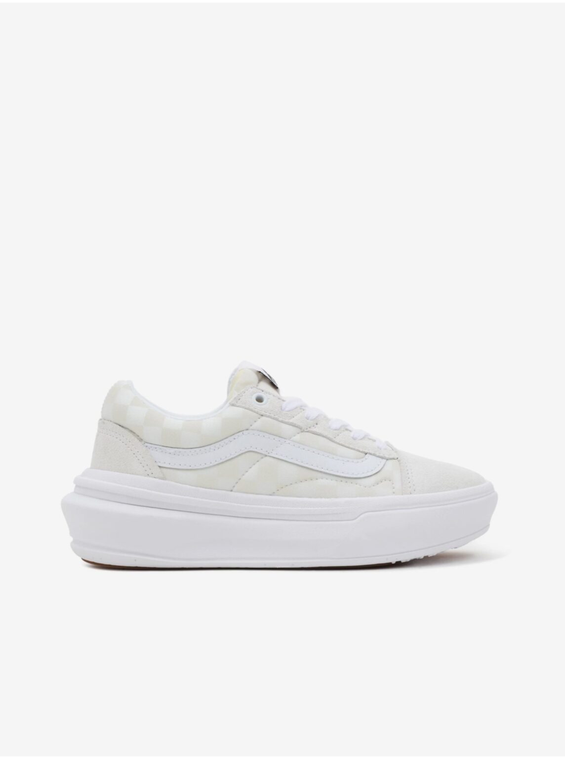 Cream plaid suede platform sneakers VANS Old Skool - Women's