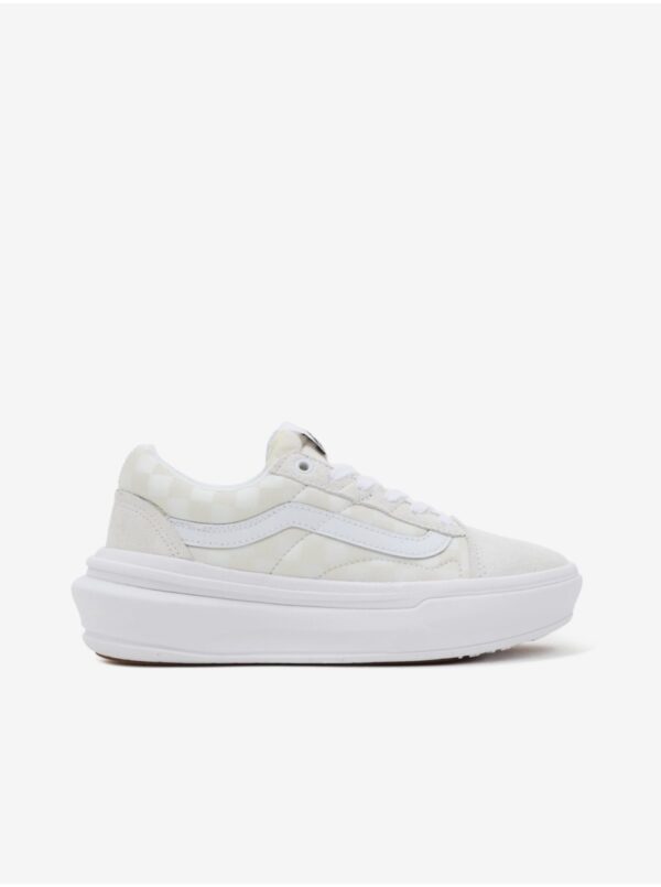 Cream plaid suede platform sneakers VANS Old Skool - Women's
