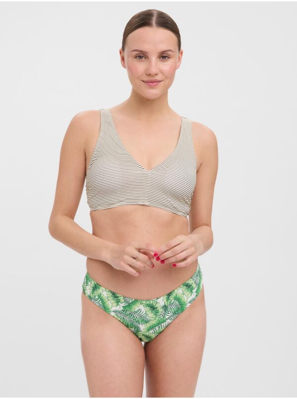 Cream striped bikini top VERO MODA Vivi - Women