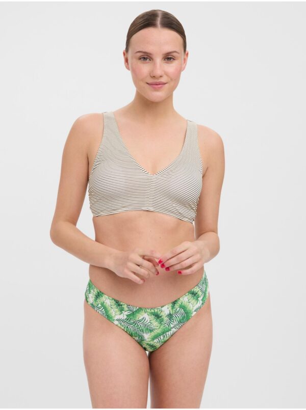 Cream striped bikini top VERO MODA Vivi - Women
