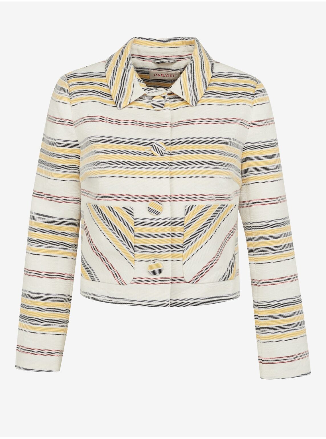 Cream striped jacket CAMAIEU - Women's