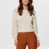Cream sweater with lace ONLY Xenia - Women