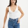 Cream women's basic tank top ONLY Selina - Women