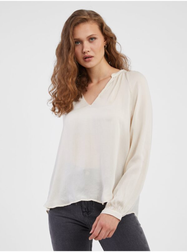 Cream women's blouse AWARE by VERO MODA Sunny - Women's